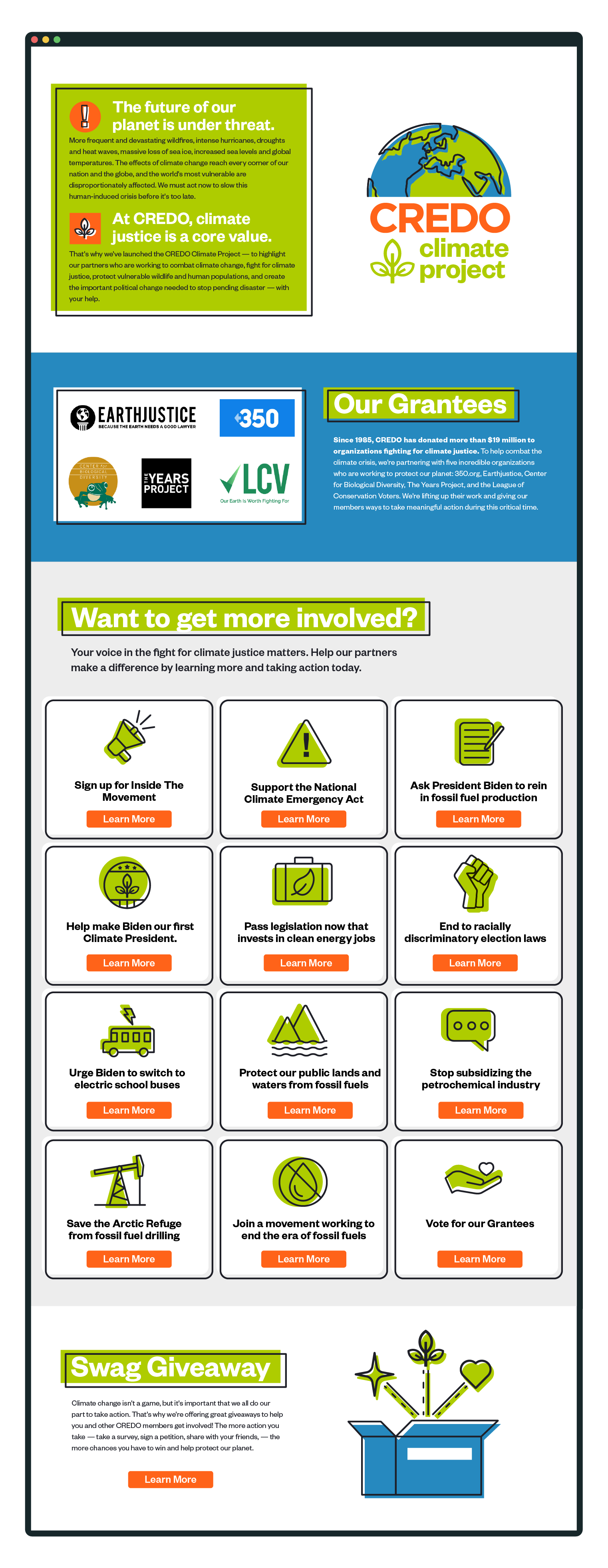 Full CREDO Climate Project landing page