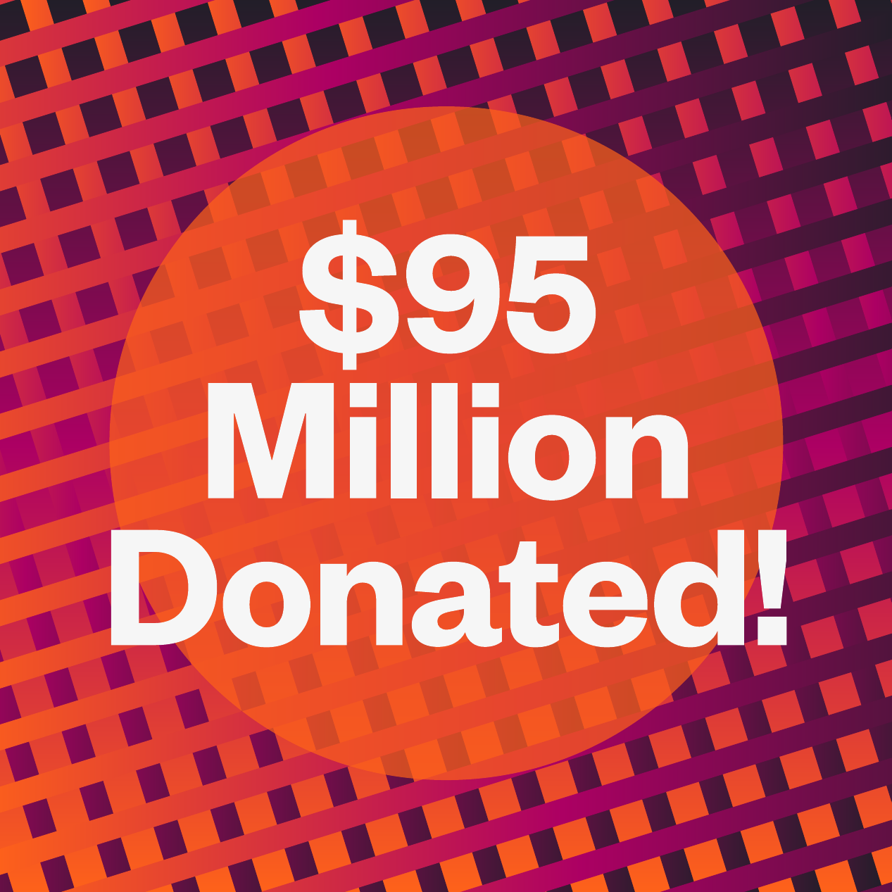 95 million dollars donated campaign card