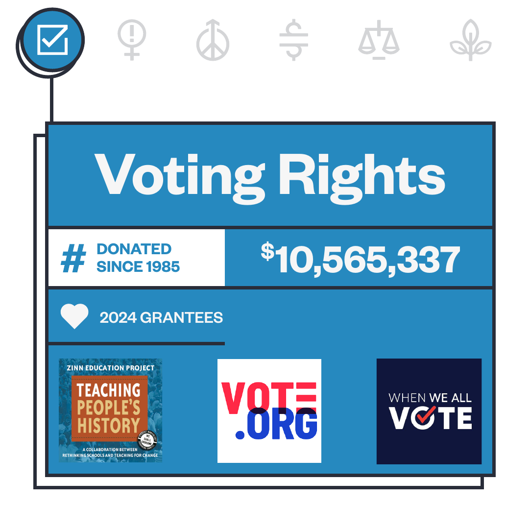 Voting Rights donation summary